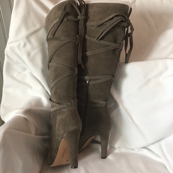 Vince Camuto Shoes - Vince Camuto Millay Gray Suede Leather Boots NIB